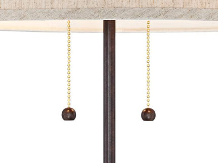 360 Lighting Nikola 23 1/2" Bronze Outlet and USB Ports Table Lamp