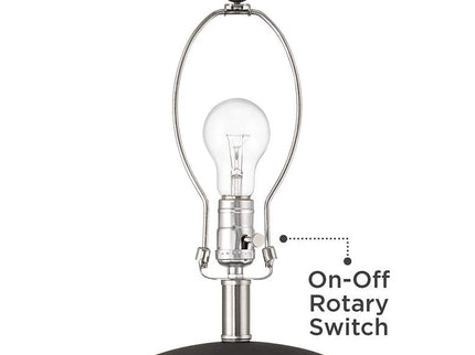 360 Lighting Paulo 24 1/2" High Matte Black Ceramic Pot Table Lamp