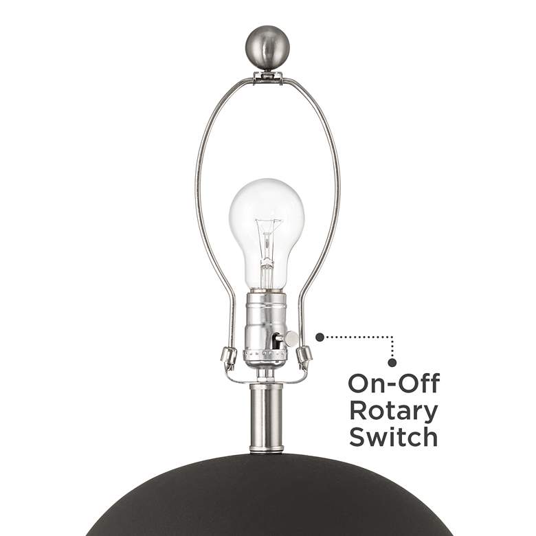 360 Lighting Paulo 24 1/2" High Matte Black Ceramic Pot Table Lamp