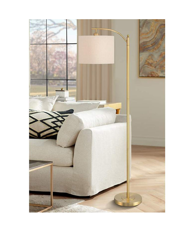 360 Lighting Rayna 61 1/2" High Warm Gold Downbridge Floor Lamp