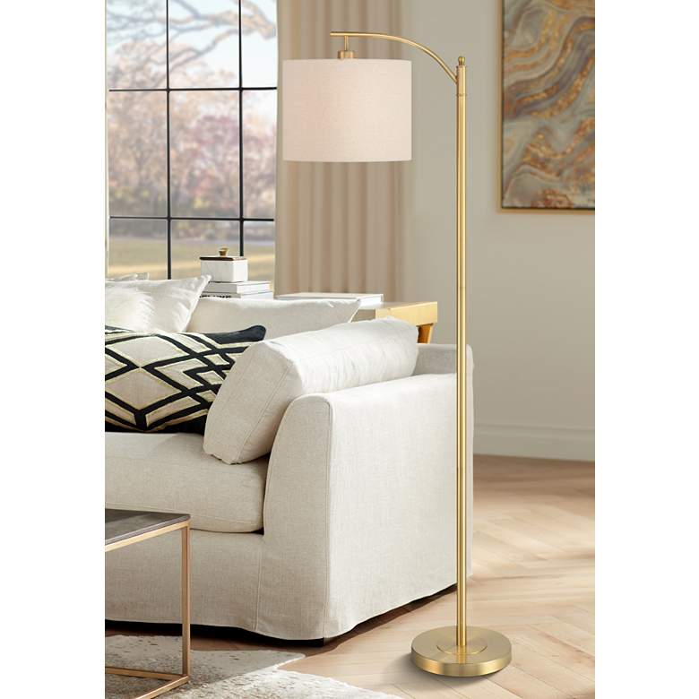 360 Lighting Rayna 61 1/2" High Warm Gold Downbridge Floor Lamp