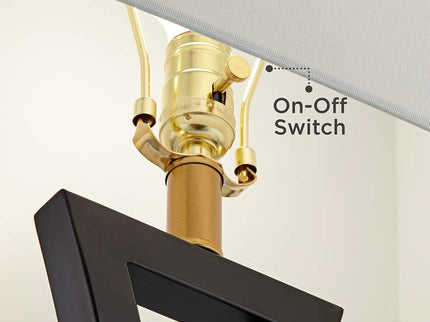 360 Lighting Roxie 31" Black Metal USB Table Lamps Set of 2