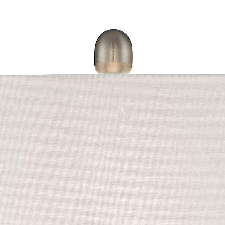 360 Lighting Roxie 31" High Brushed Nickel Metal Table Lamps Set of 2
