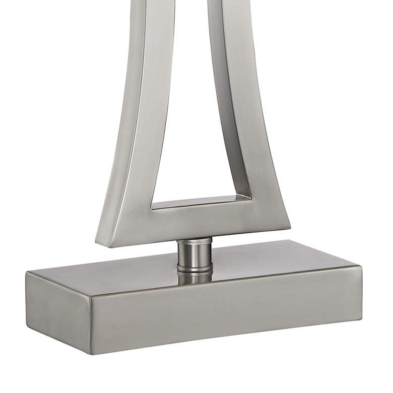 360 Lighting Roxie 31" High Brushed Nickel Metal Table Lamps Set of 2