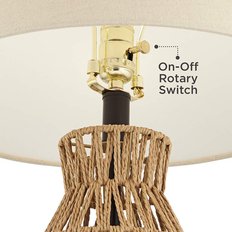 360 Lighting San Carlos 27" Rattan Wicker Table Lamps Set of 2
