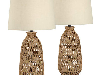 360 Lighting San Carlos 29" Rattan Wicker Table Lamps Set of 2