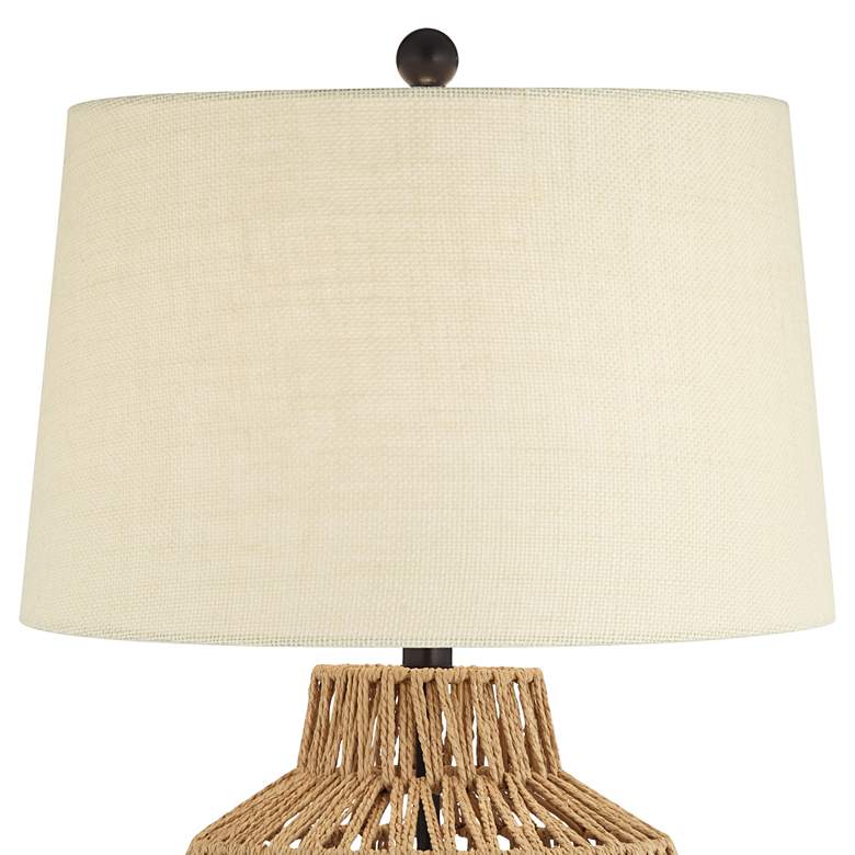 360 Lighting San Marcos 27" Natural Wicker Metal Table Lamps Set of 2