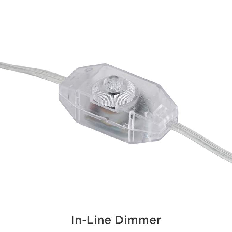360 Lighting Scalloped 24 1/2" Ceramic LED Lamps with Dimmers Set of 2