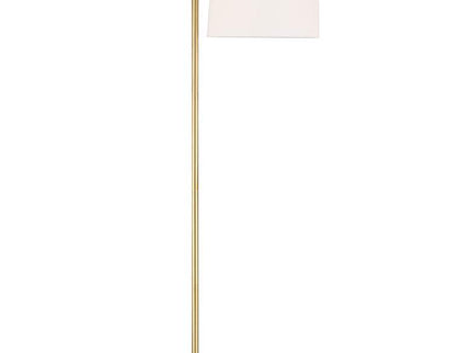 360 Lighting Serra 64" Warm Gold Chairside Arc Offset Arm Floor Lamp