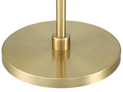 360 Lighting Serra 64" Warm Gold Chairside Arc Offset Arm Floor Lamp