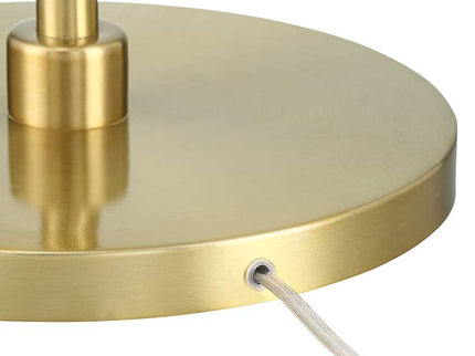 360 Lighting Serra 64" Warm Gold Chairside Arc Offset Arm Floor Lamp