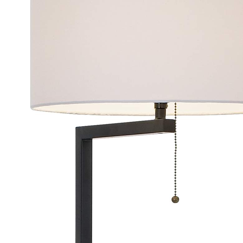 360 Lighting Space Saver 62" High Glass Tray Table Floor Lamp