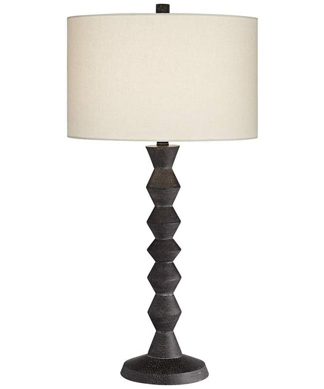 360 Lighting Timberline 32" High Black Faceted Base Table Lamp