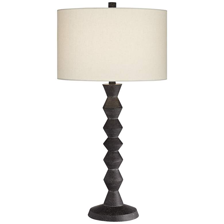360 Lighting Timberline 32" High Black Faceted Base Table Lamp
