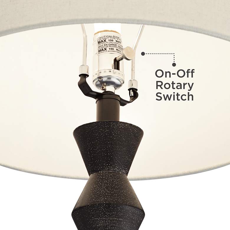 360 Lighting Timberline 32" High Black Faceted Base Table Lamp
