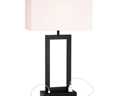 360 Lighting Todd 30" Open Base USB and Outlet Table Lamps Set of 2