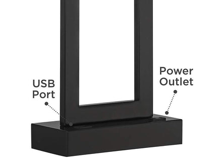 360 Lighting Todd 30" Open Base USB and Outlet Table Lamps Set of 2