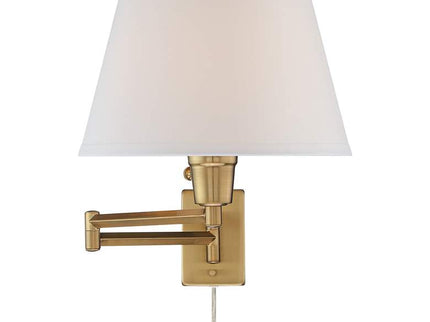 360 Lighting Valentine Warm Gold Swing Arm Plug-In Wall Lamps Set of 2