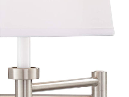 360 Lighting Vero Nickel Swing Arm Plug-In USB Wall Lamps Set of 2