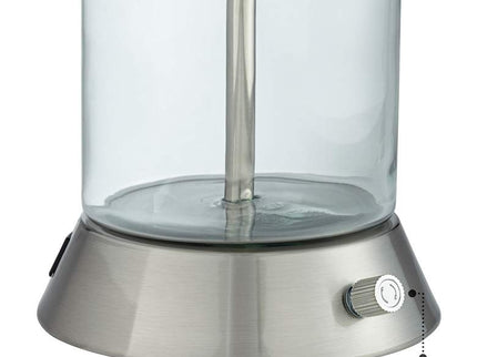 360 Lighting Watkin LED Glass Column USB and Outlet Table Lamps Set of 2