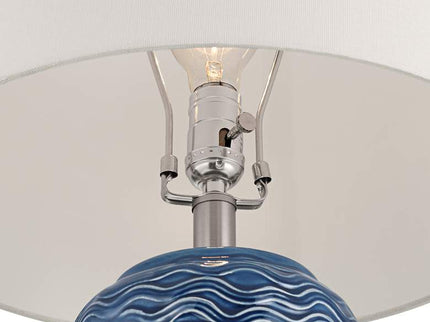 360 Lighting Waves 26 1/2" High Blue Ceramic Table Lamps Set of 2
