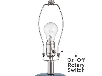 360 Lighting Waves 26 1/2" High Blue Ceramic Table Lamps Set of 2