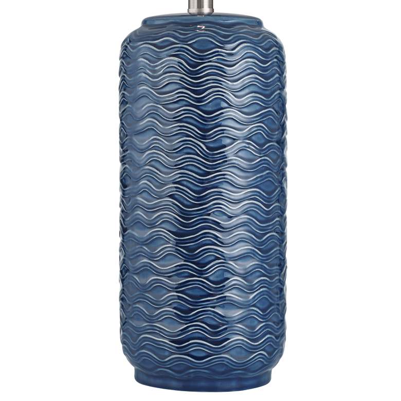 360 Lighting Waves 26 1/2" High Blue Ceramic Table Lamps Set of 2