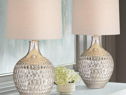 360 Lighting Waylon 28" Modern Luxe Mercury Glass Table Lamps Set of 2