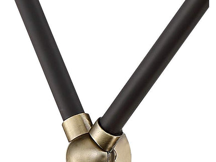 360 Lighting Wray Black and Antique Brass Plug-In Wall Lamps Set of 2