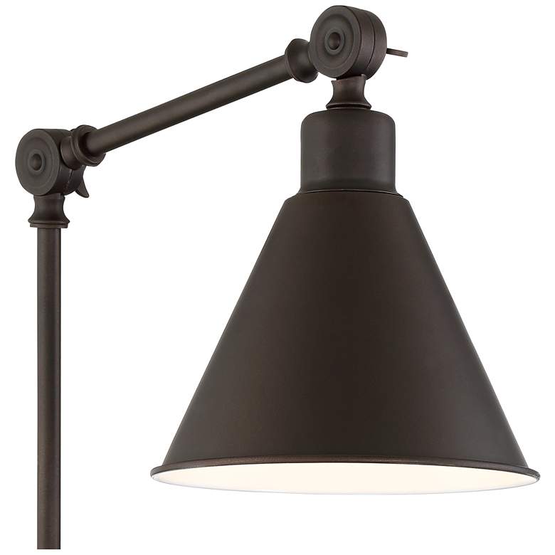 360 Lighting Wray Bronze Metal Adjustable Plug-In Wall Lamps Set of 2
