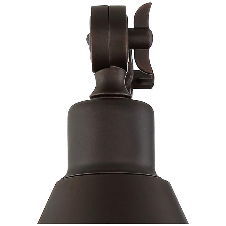 360 Lighting Wray Bronze Metal Adjustable Plug-In Wall Lamps Set of 2