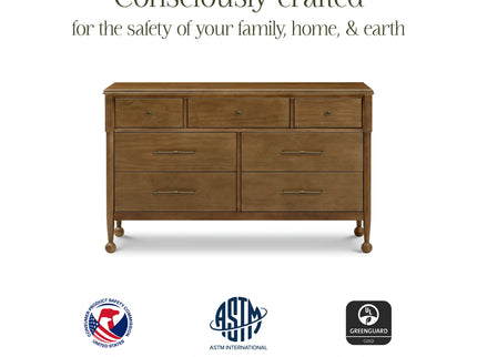 M31416NL,Namesake,Alouette 7-Drawer Assembled Dresser in Natural Walnut