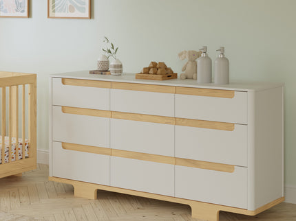 M23428WN,Babyletto,Yuzu 9-Drawer Dresser  Assembled in White/Natural