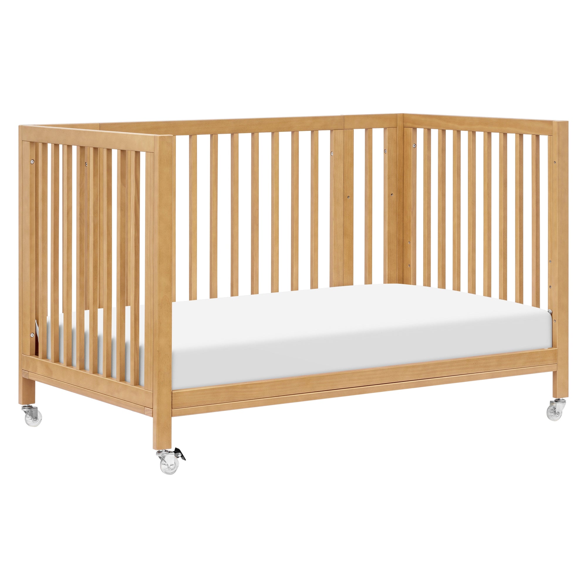 M30880HY,Babyletto,Rolli 9-in-1 Convertible All-Stages« Crib w/ Bassinet & Toddler Bed Kits in Honey