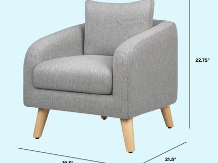 M30703FTGLF,DaVinci,Nina Kids Chair in Frost Grey with Light Wood Feet