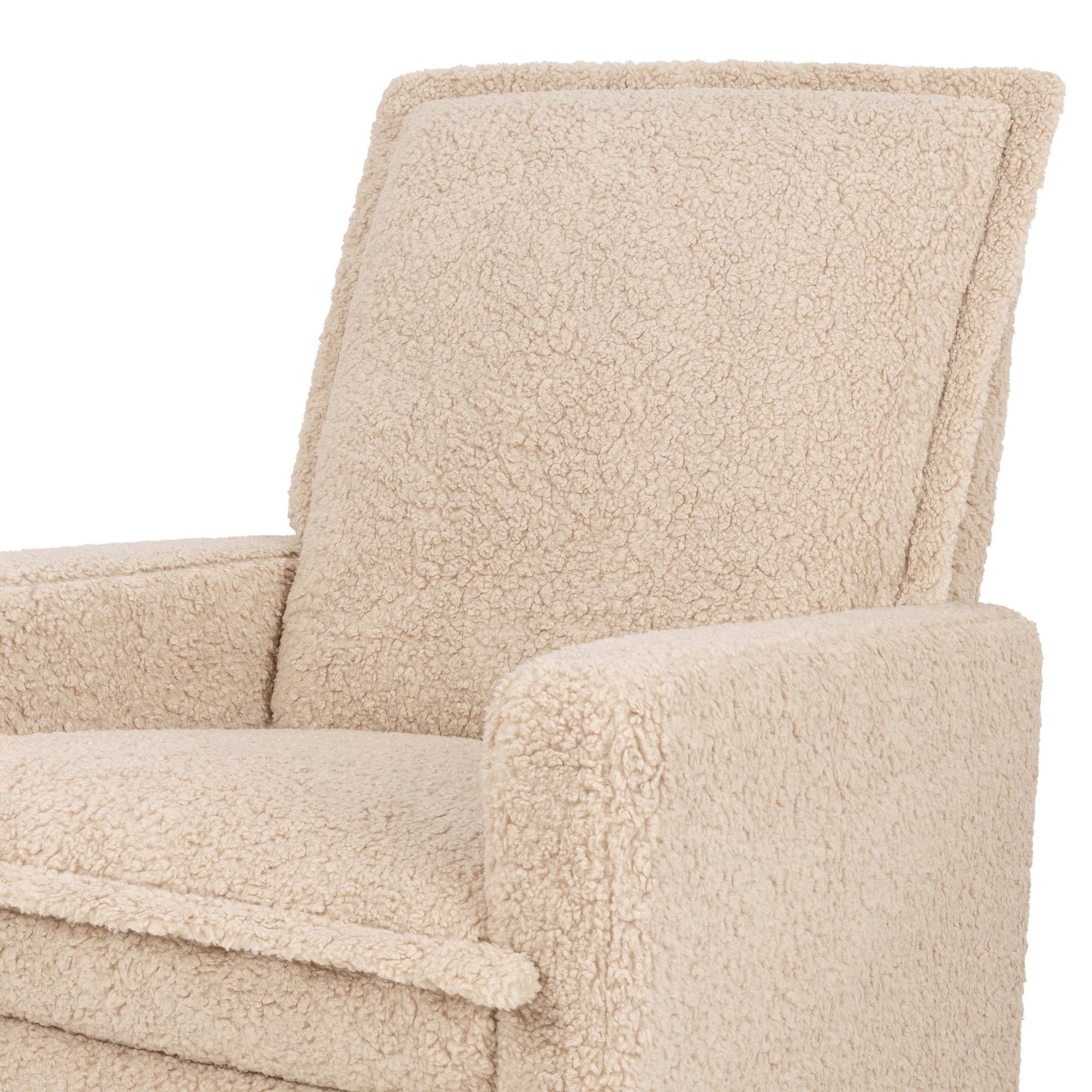 M20977CSG,Babyletto,Cali Flange Gliding Swivel Recliner in Chai Shearling