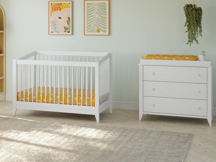 M10323W,Babyletto,Sprout 3-Drawer Changer Dresser in White Finish