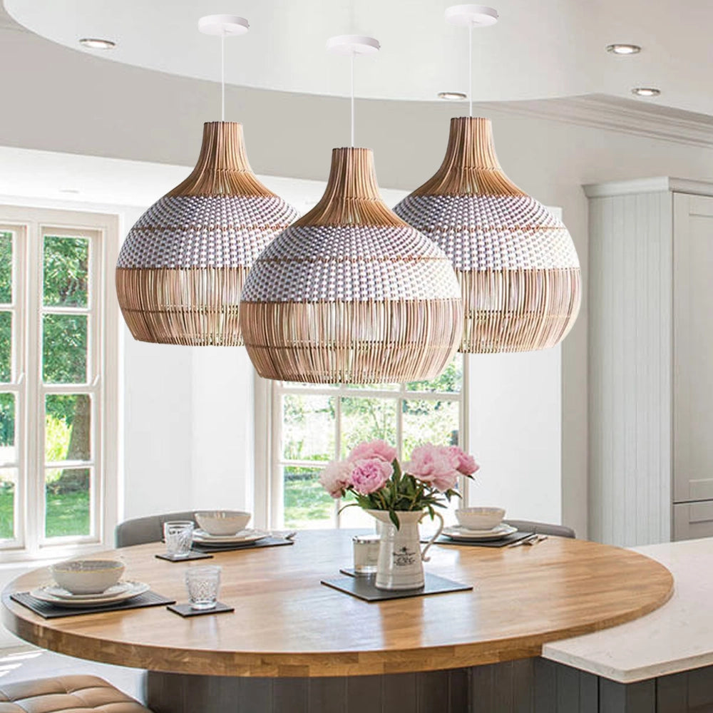 Elaris white rattan pendant lamp shade