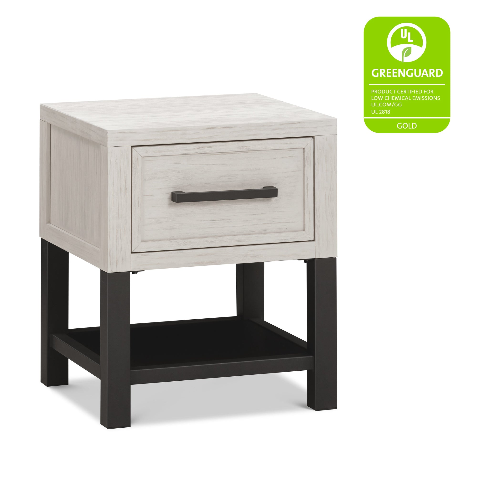 B25860WDF,Monogram by Namesake,Newbern Nightstand  Assembled in White Driftwood