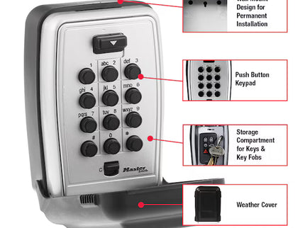 Master Lock Wall Mount Combination Push Button Lock Box