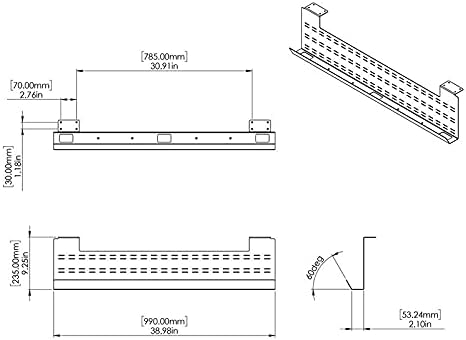 Under-Desk Cable Management Tray & Modesty Panel
