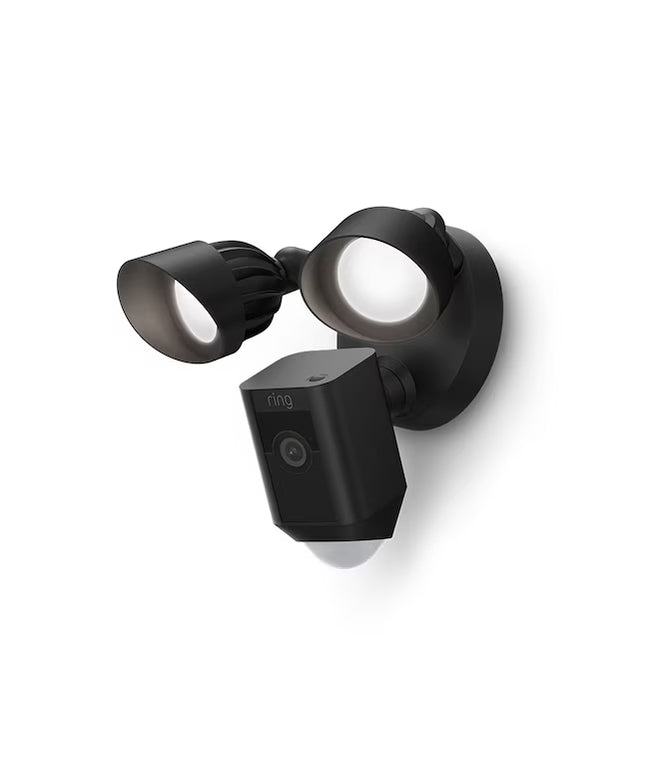 Ring Floodlight Cam Wired Plus - Smart Security Video Camera with 2 Motion-Activated LED Floodlights, 2-Way Talk, Color Night Vision, Black