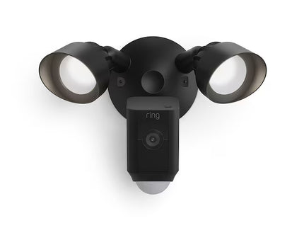 Ring Floodlight Cam Wired Plus - Smart Security Video Camera with 2 Motion-Activated LED Floodlights, 2-Way Talk, Color Night Vision, Black