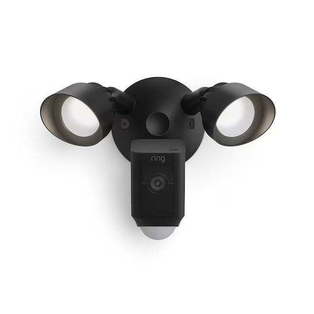 Ring Floodlight Cam Wired Plus - Smart Security Video Camera with 2 Motion-Activated LED Floodlights, 2-Way Talk, Color Night Vision, Black