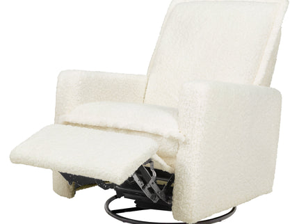 M20977CMSG,Babyletto,Cali Flange Gliding Swivel Recliner in Cream Shearling