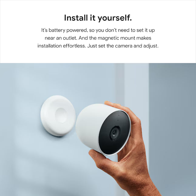 Google Nest Cam - Battery-Powered Wireless Indoor and Outdoor Smart Home Security Camera