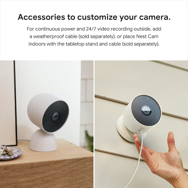 Google Nest Cam - Battery-Powered Wireless Indoor and Outdoor Smart Home Security Camera