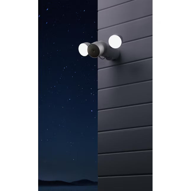 Google Nest Cam with Floodlight - Outdoor Wired Smart Security Camera