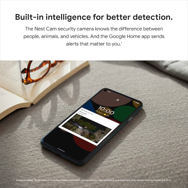 Google Nest Cam with Floodlight - Outdoor Wired Smart Security Camera