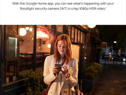 Google Nest Cam with Floodlight - Outdoor Wired Smart Security Camera